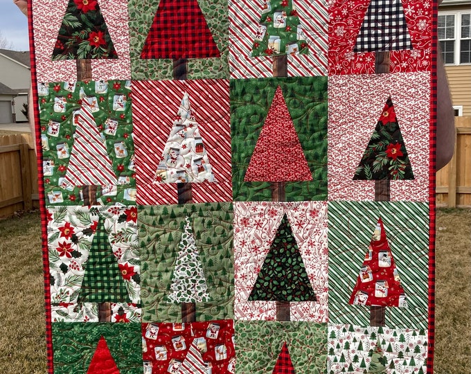 Christmas Tree Baby Quilt-christmas Baby Blanket - Etsy