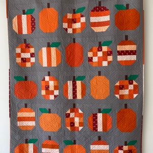 Pumpkin throw quilt-fall quilt