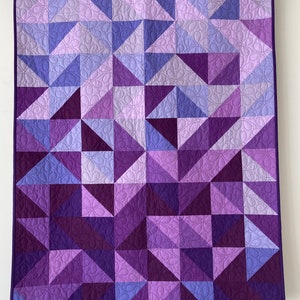 Purple ombre baby quilt-lap quilt