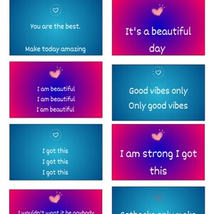 Cartes d'affirmation : conseils quotidiens