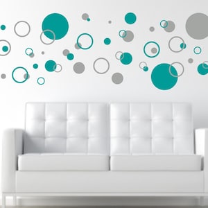 Circle Wall Decals, Circle Wall Decor, Circle Wall Art, Circle Decal Set, Polka Dot Stickers