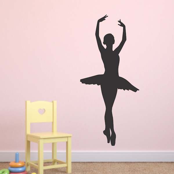 Ballerina Ballet Dancer Wall Decal, Kids Room Ballet Decals, Ballet Silhouette Wall Graphic