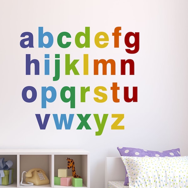 Alphabet Wall Decal Etsy