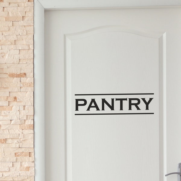 Kitchen Pantry Vinyl Decal, Pantry Door Sign, Vinyl Decal for Pantry Door