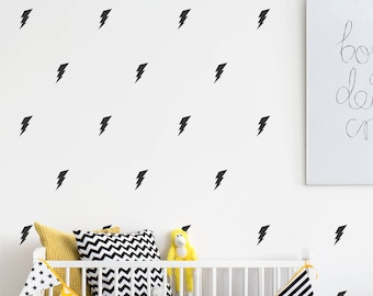 Lightning Bolt Wall Decals | Lightning Bolts | Kids Room Decor | Boys Room Wall Decals | Vinyl Lightning Bolts | Vinyl Wall Decals Superhero