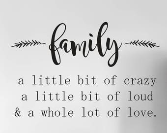 family vinyl sayings etsy