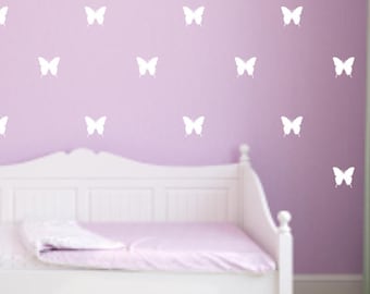 Wall Decals Butterfly Wall Decor - 4" butterfly decals for nursery and kids rooms - Nursery Butterfly Wall Decals