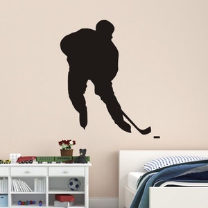 Hockey Player Wall Decal - Hockey Wall Decals - Hockey Decal - Ice Hockey Decal - Hockey - Kids bedroom hockey decal - hockey player