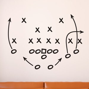 Football Vinyl Wall Decal - Football Wall Decal - Playbook Wall Decal - Football Vinyl Decal - Football Decal - Football Play Decal