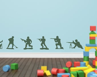 Vinilo decorativo de soldados de juguete para pared - Vinilo decorativo de soldados de juguete de Toy Story para pared - Vinilo decorativo de soldados de juguete para habitación infantil - Vinilo decorativo para pared de habitación infantil