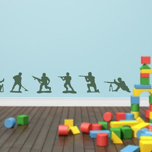 Army Men Wall Decal Toy Story Army Men Vinyl Wall Decal Kid's Room Toy Army Men Vinyl Wall Decal Child's Room Vinyl Wall Decal image 1