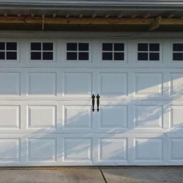 Garage Door Hinges and Handles Vinyl Decals - Garage Vinyl Decals - Faux Carriage Door Decals Outdoor Garage Door Vinyl Hinges and Handles