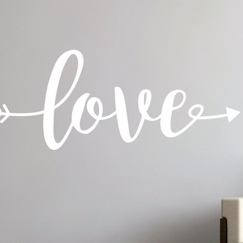 Love Vinyl Wall Decals Love Vinyl Wall Quote Arrow and Etsy