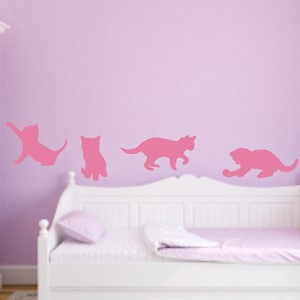 Kittens Wall Decal - Kitten Decal - Nursery Vinyl Wall Decal - Wall Sticker - Child&#39;s Room Wall Decal - Cat Kitty Wall Decals