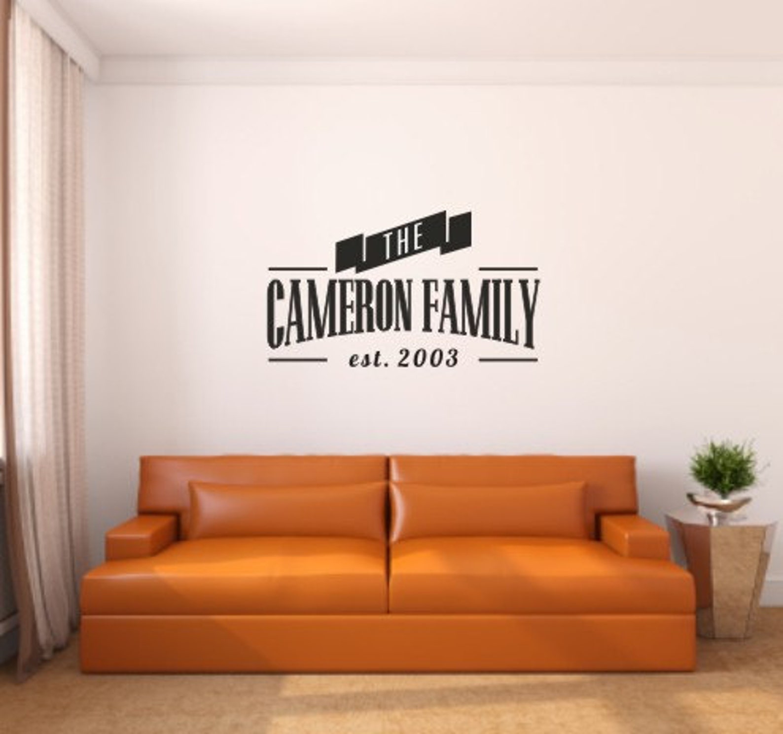 Custom Family Decal Family Name Vinyl Wall Decal Family Etsy