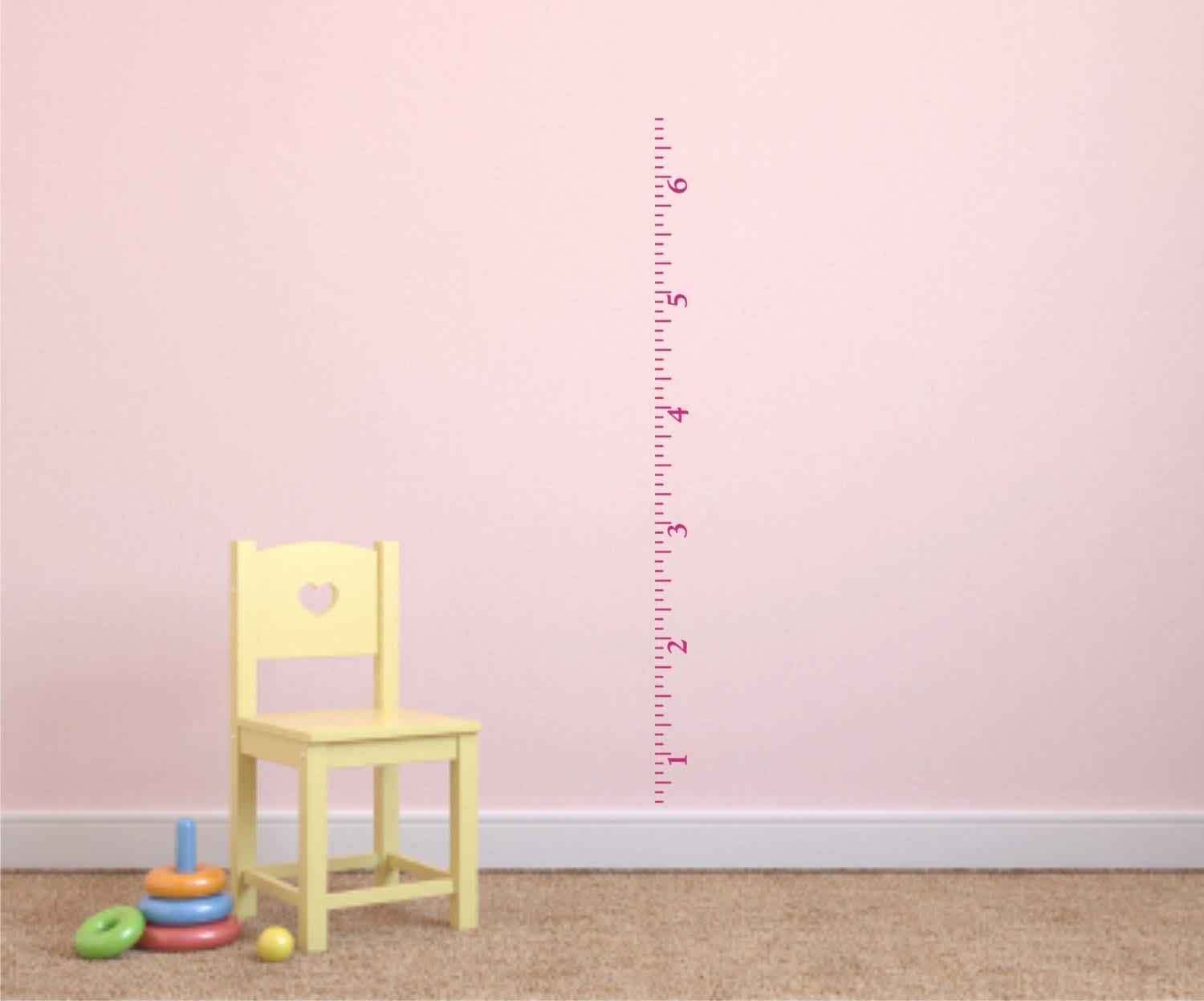Ruler Growth Chart Vinyl Wall Decal - Nursery Growth Chart Vinyl Wall ...