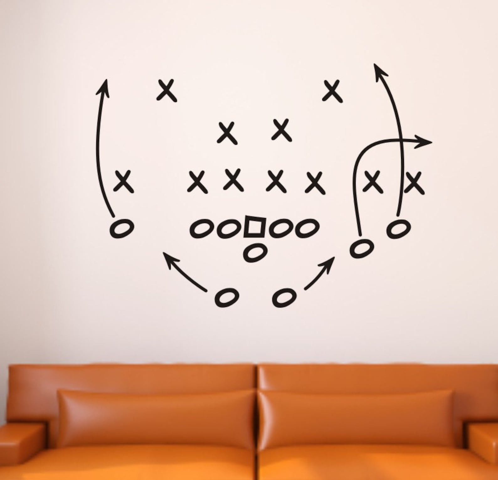 Football Vinyl Wall Decal Football Wall Decal Playbook Etsy