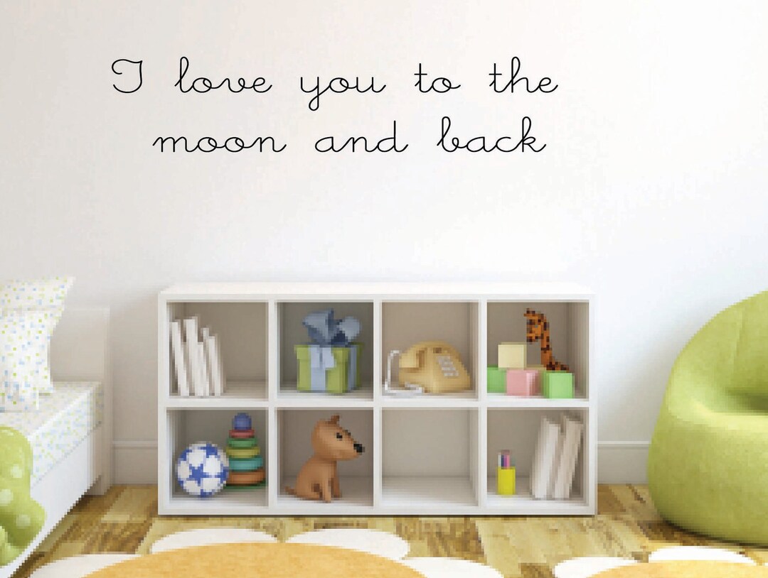 Wandaufkleber 'Love You To The Moon And Back' – 40 X 38,3 Cm, Schwarz, Aus Vinyl