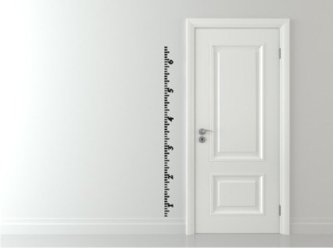 Ruler Growth Chart Vinyl Wall Decal Nursery Growth Chart Etsy