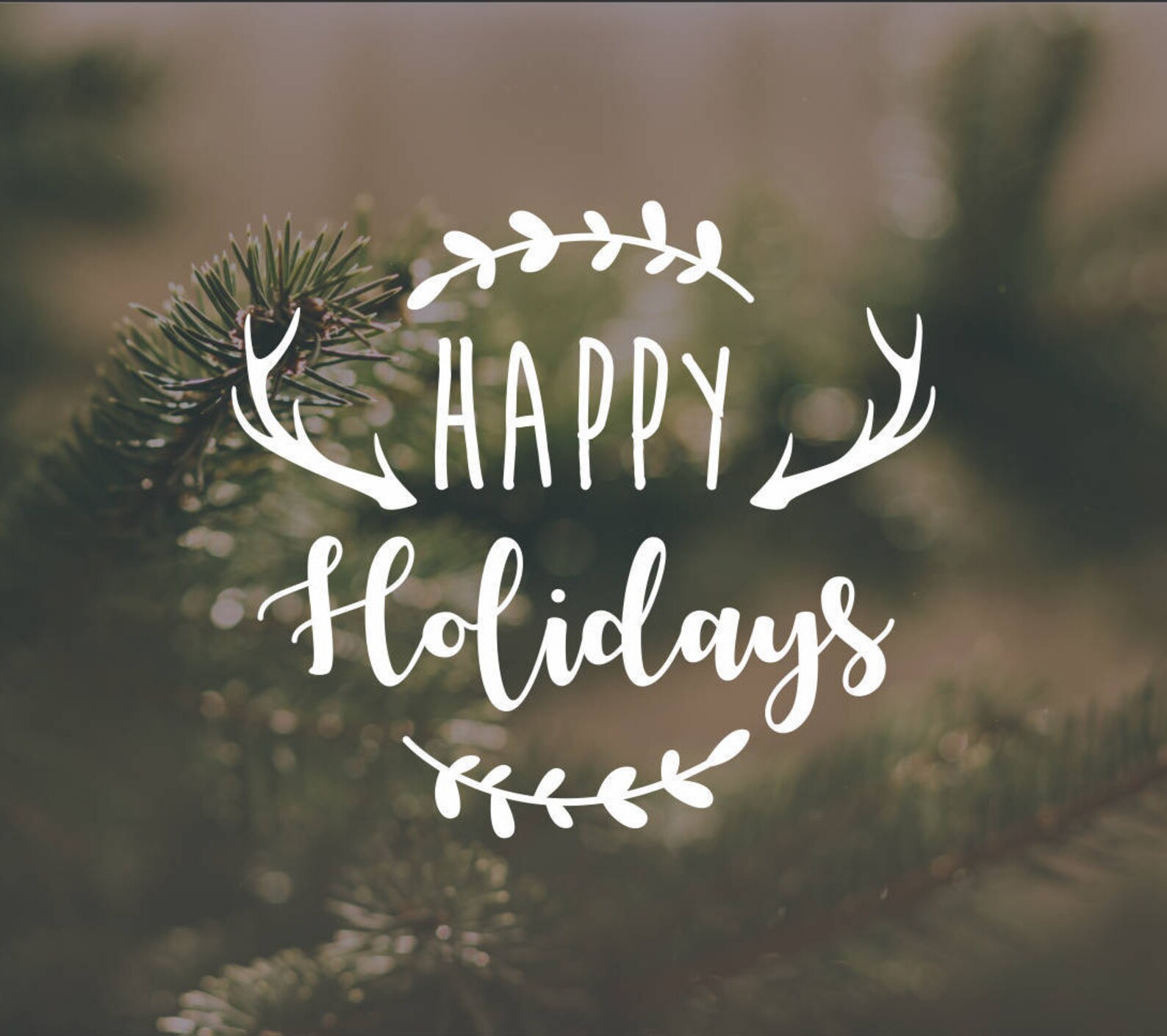 Happy Holidays Decal Christmas Wall Decal Holiday Decal - Etsy