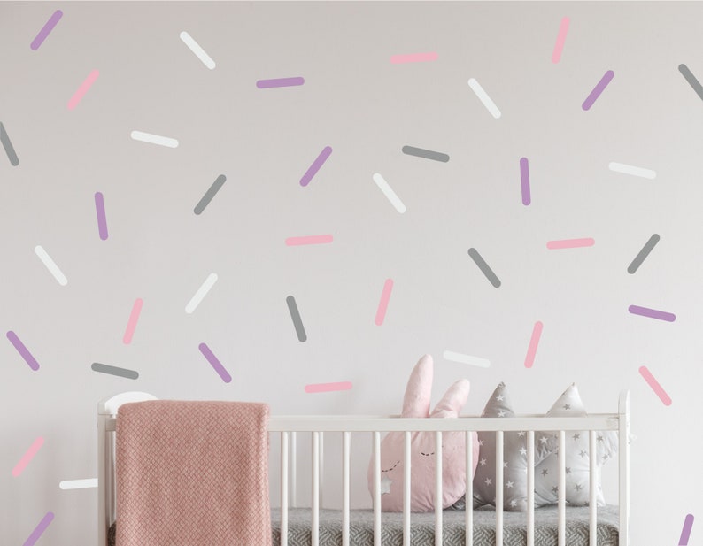 Sprinkle Confetti Wall Decal Kids Modern Decals For Nursery Room Chic Bedroom Stickers