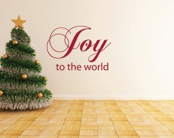 Joy to the world Vinyl Wall Decals - Christmas Vinyl Decals - Winter- Holiday Decals