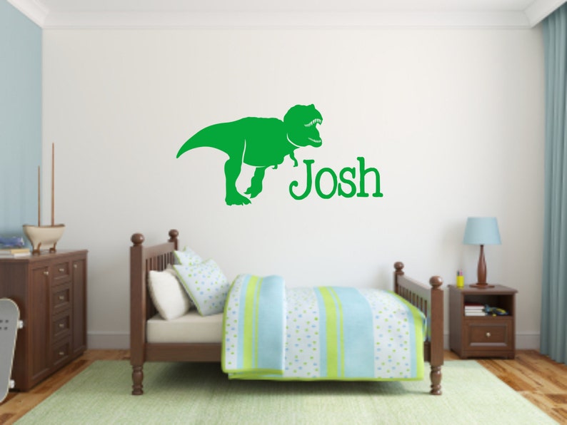 Kids Name Dinosaur Decals Dinosaur Decal Dinosaur Vinyl Etsy