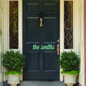 Last Name Door Vinyl Wall Decal - Welcome Family Name Vinyl Wall Decal Quote - Front Door Vinyl Wall Decal of Family Last Name