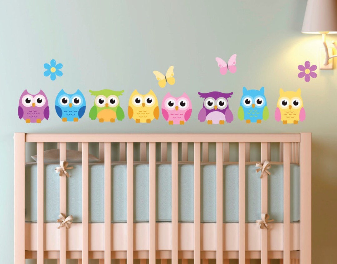 Owl Wall Decal, Reusable Owl Wall Decals, Owls Wall Decal, Removable ...