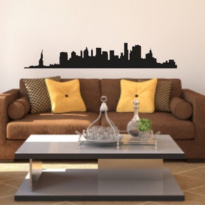 New York City Wall Decals - New York Vinyl Decal - City Silhouette Decal - New York City Silhouette - Manhatten Decal - Vinyl Wall Decal