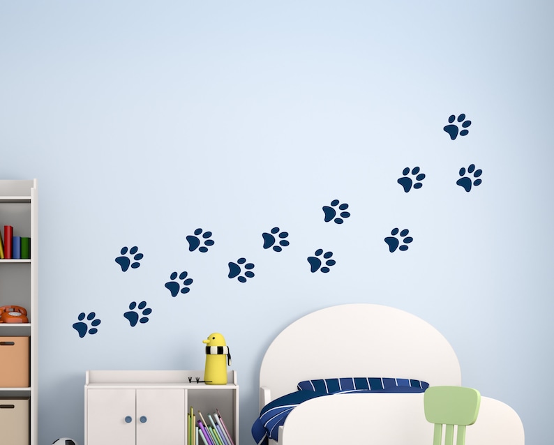 Puppy Paws Wall Decals Dog Wall Decals Puppy Tracks Etsy