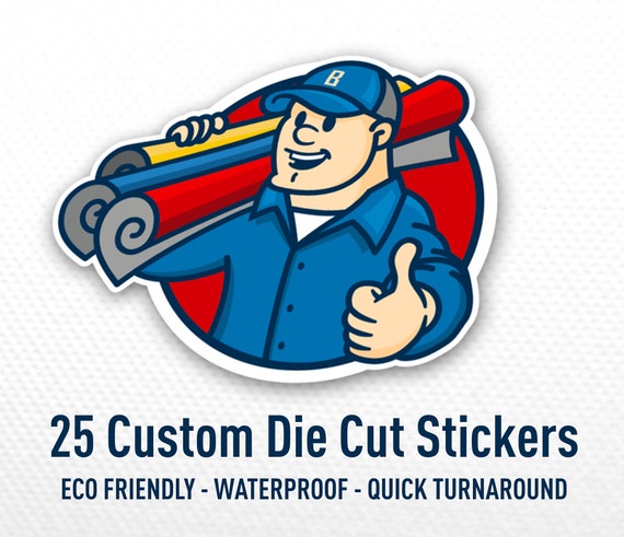 Custom Shape Bulk Stickers Waterproof Stickers 25 Vinyl Stickers Cut to  Shape, Custom Made Product Labels 