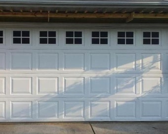 Garage Door Windows Decals - Garage Faux Window Decals - Window Decals - Outdoor Garage Door Vinyl Windows - Mock Window Decals