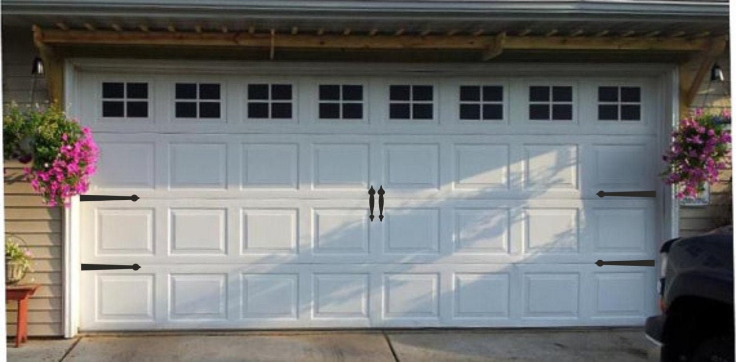 Garage Door Hinges And Handles Vinyl Decals Garage Vinyl Etsy
