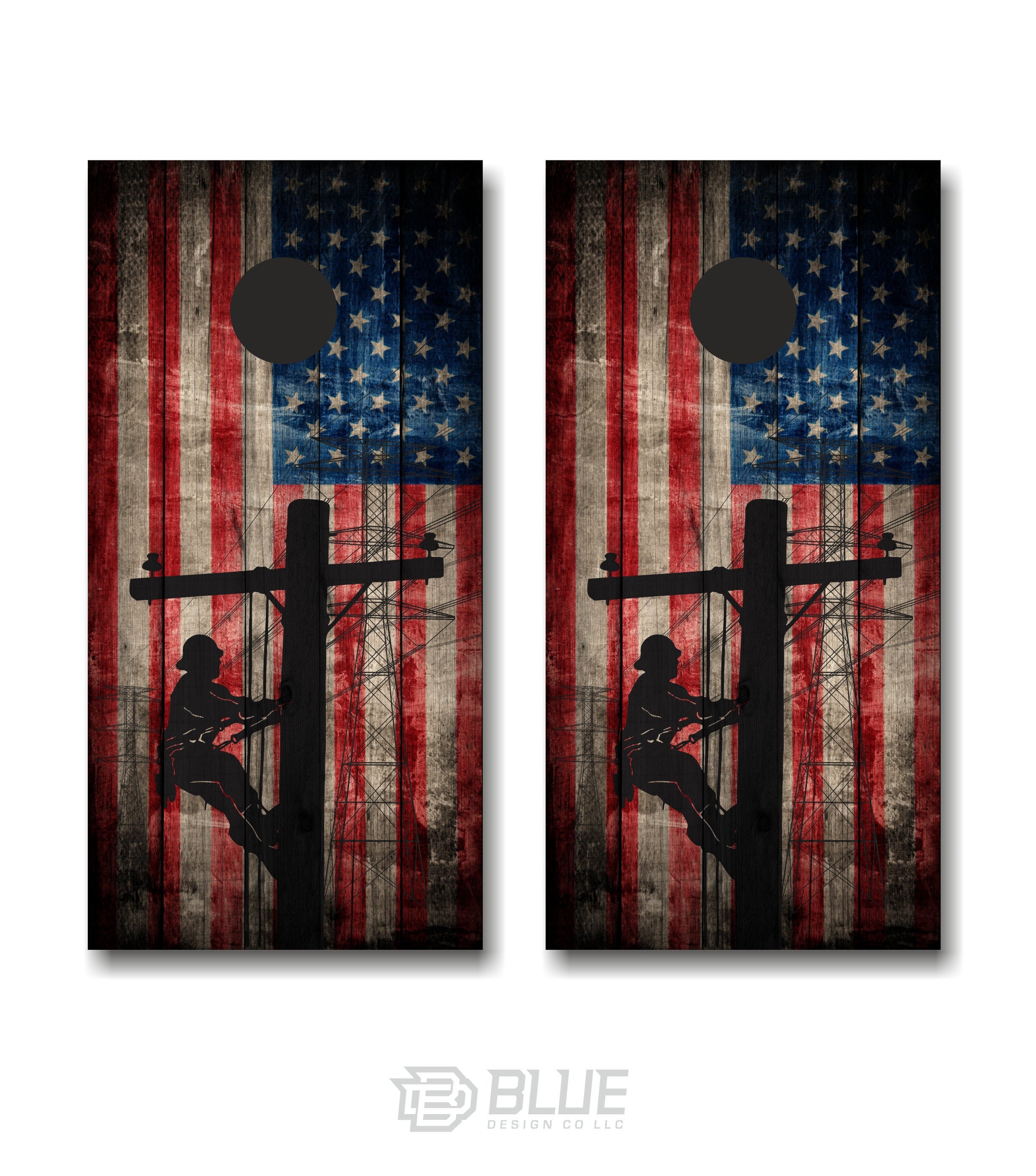 Lineman Cornhole Wrap Electrical Lineman Cornhole Wrap Set Etsy