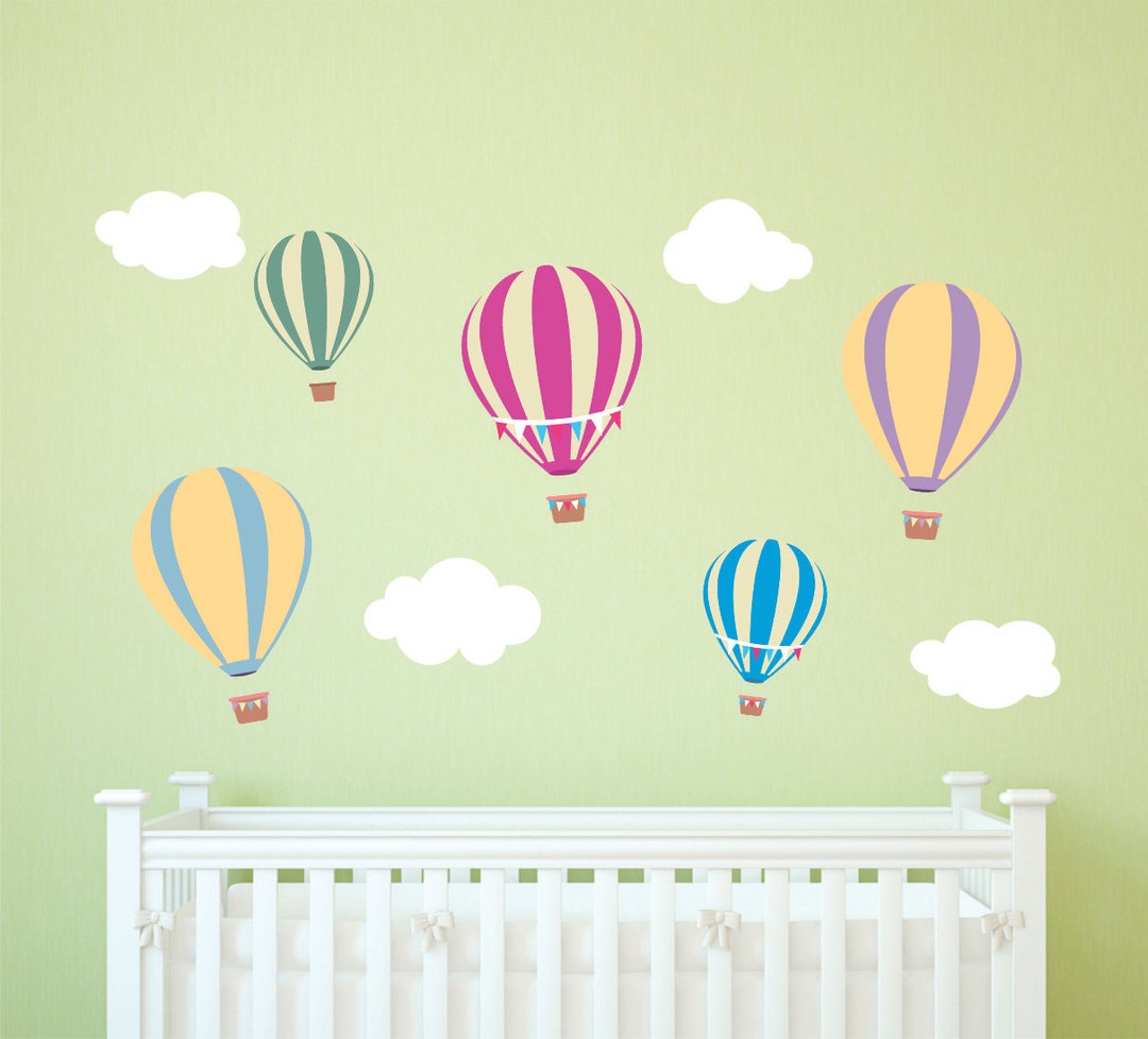 Hot Air Balloon Decals Nursery Wall Decals Hot Air Balloon Decorations