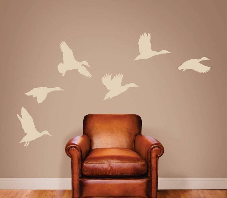 Ducks Wall Decal Ducks Vinyl Wall Decal Flying Ducks Wall Etsy