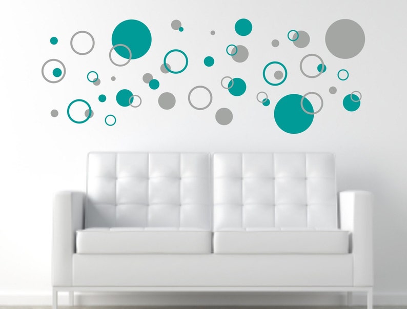 circle wall decals circle wall decor circle wall art circle | etsy