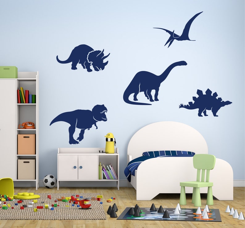 Dinosaur Wall Decals Dinosaur Shape Wall Decals Kids Room Etsy UK