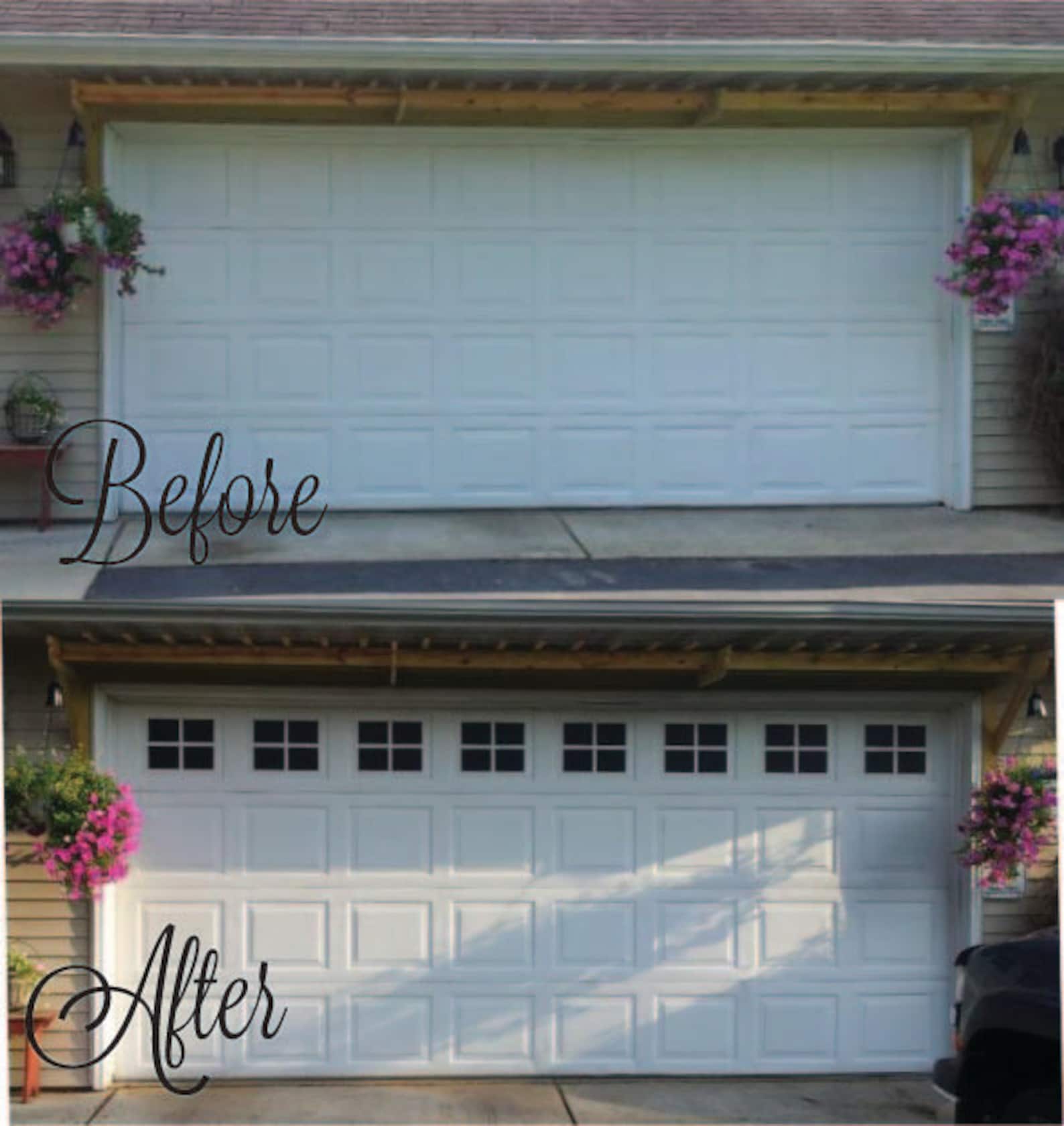 Garage Door Windows Decals Garage Faux Window Decals Etsy