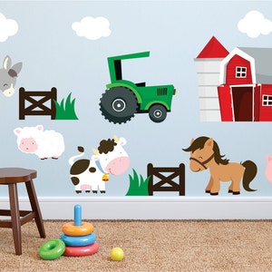 Farm Wall Decals, Farm Animal Decal, Horse Wall Decal, Animal Wall Decals, Animal Wall decal, Kids Room Farm Decals, Farm Decals, Barn Decal