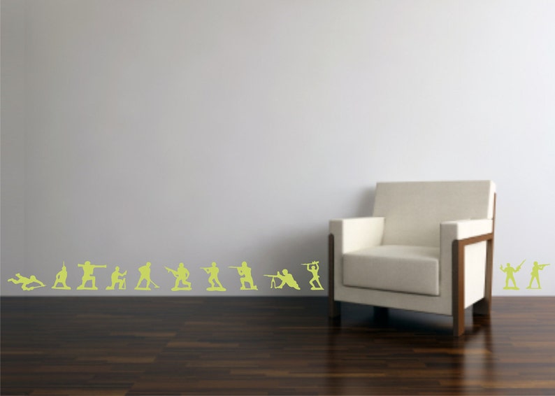 Army Men Wall Decal Toy Story Army Men Vinyl Wall Decal Kid's Room Toy Army Men Vinyl Wall Decal Child's Room Vinyl Wall Decal image 2
