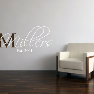 Family Name Decal - Family Wall Quote - Family Decal - Family Monogram - Personalized Name Vinyl Wall Decal