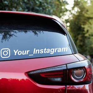 Custom Instagram Car Window Decals, Create your Instagram Decal, Business Logo Window Decal, Personalized Vinyl Sticker