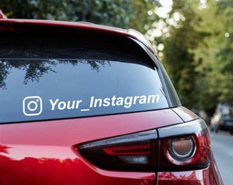 Décalcomanies de fenêtre de voiture Instagram personnalisées, créez votre décalcomanie Instagram, décalcomanie de fenêtre de logo d’entreprise, autocollant en vinyle personnalisé