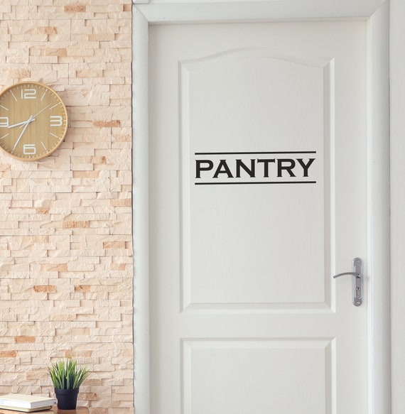 Kitchen Pantry Vinyl Decal Pantry Door Sign Vinyl Decal For Etsy