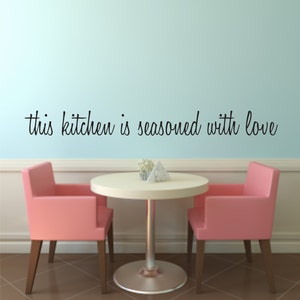 this kitchen is seasoned with love Vinyl Wall Decal - Kitchen Wall Decal - Kitchen Vinyl Wall Decal
