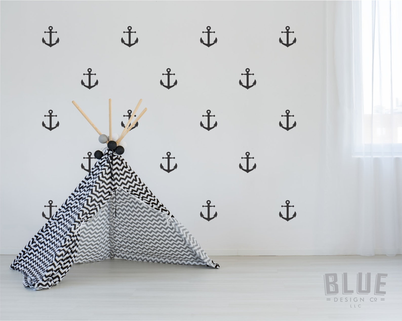 Anchor Wall Decals Anchor Decal Set Nursery Anchor Decals Etsy