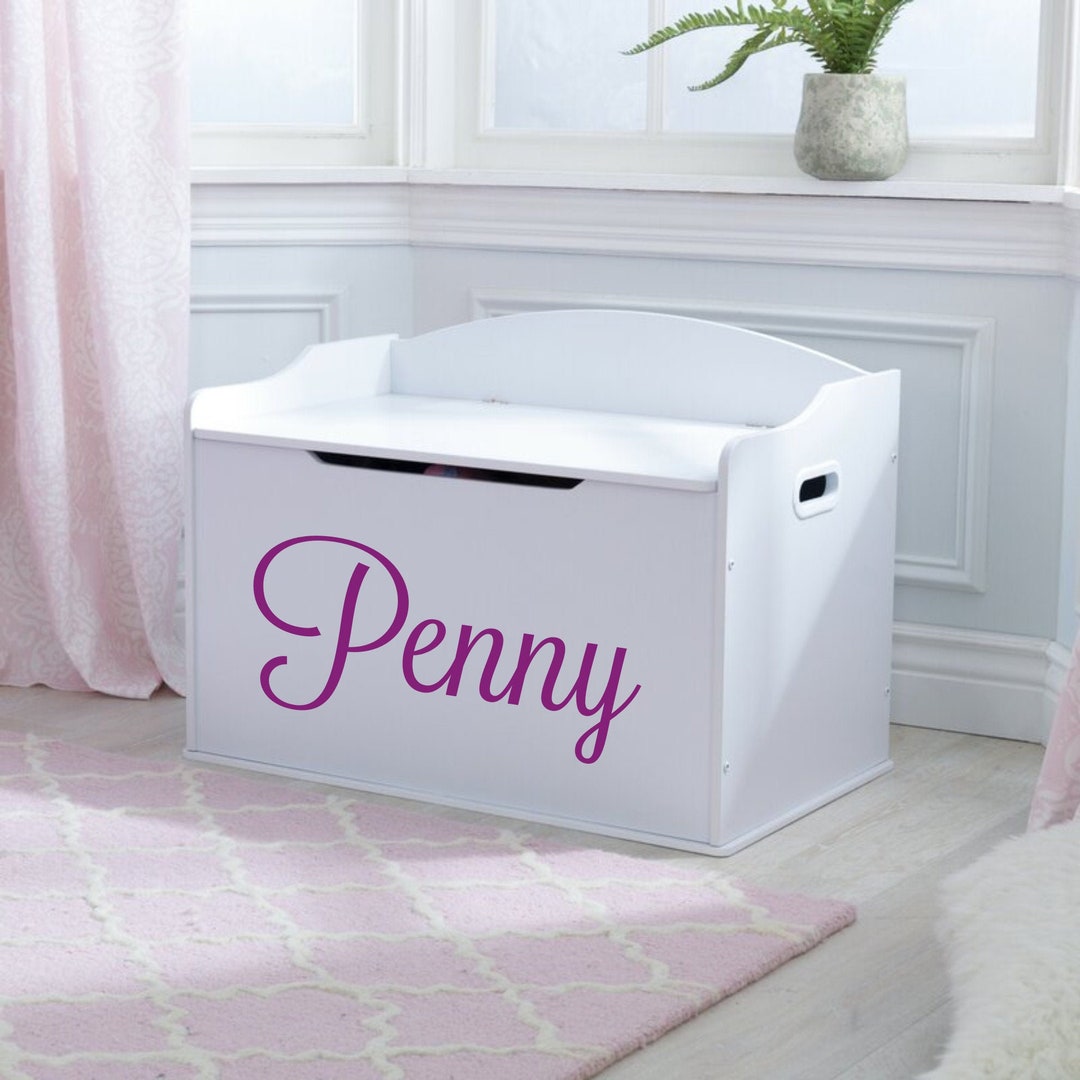 Name Frame Toy Kids Name Decal (ONLY), Children's Name Decal for a Toy Box, Kid's Name ...