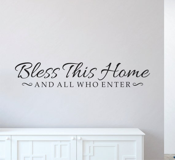 Wandtattoo Segne Dieses Haus Aufkleber Segne Dieses Haus Etsy
